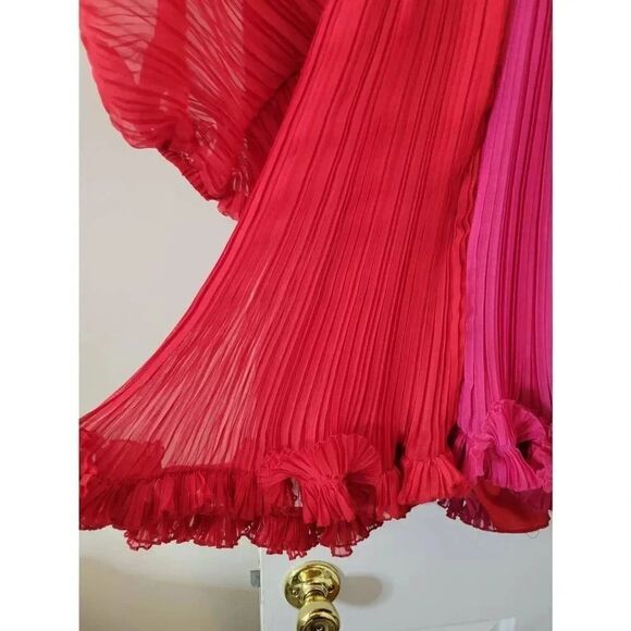 Nocturne Batwing Sleeve Pleated Mini Dress 42, L NWT - Picture 3 of 10